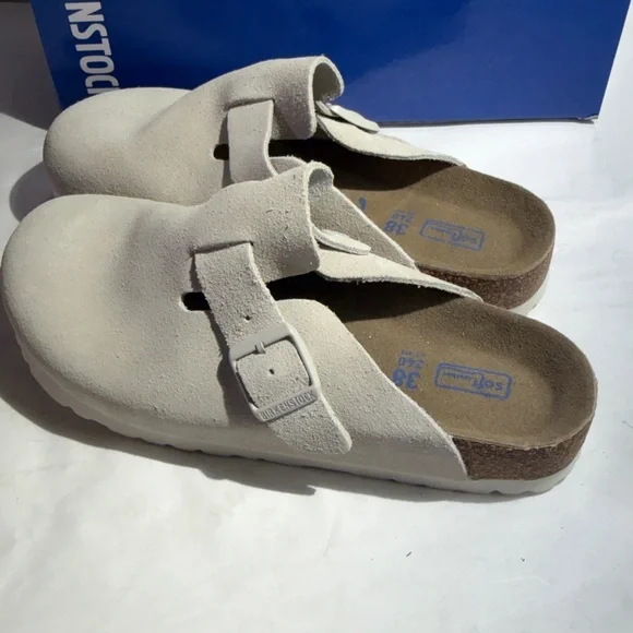 New White Birkenstock Boston clogs / clog women’s - Picture 2 of 7